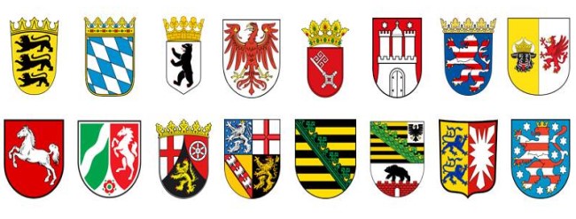 Wappen der 16 Bundesländer